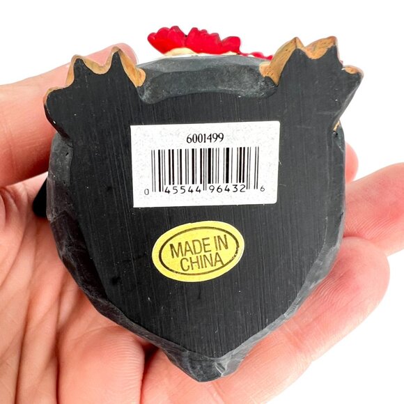 Jim Shore Mini Penguin Figurine With Ear Muffs & Red Scarf - Picture 7 of 10